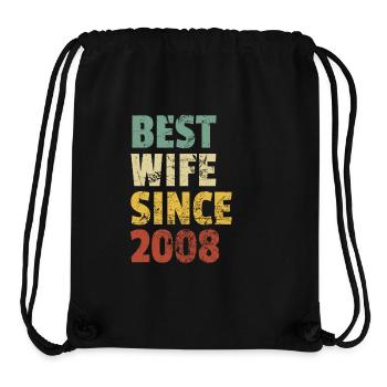 Best Wife Since 2008 Funny Anniversary Birthday - Stanley/Stella Recycled Gym Bag - black - Front
