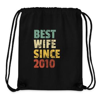 Beste Ehefrau seit 2010 Lustiger Jahrestag Geburtstag - Stanley/Stella recycelter Gym Bag - Schwarz - Vorne