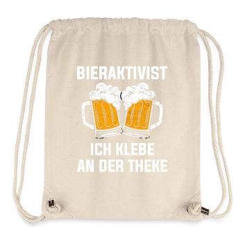 BIERAKTIVIST - ICH KLEBE AN DER THEKE - Stanley/Stella recycelter Gym Bag - Naturweiß - Vorne