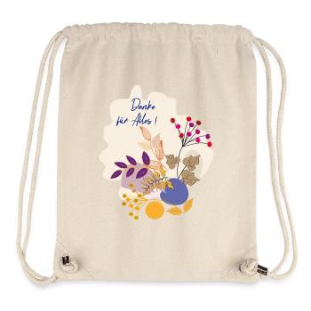 Merci pour tout bouquet - Sac à cordon recyclé Stanley/Stella - blanc naturel - Devant