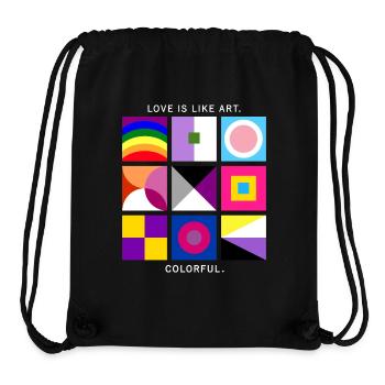 Love is like art – colorful – LGBTQIA+ geometric - Stanley/Stella Recycled Gym Bag - black - Front