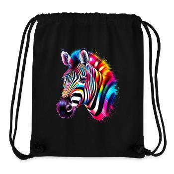 Zebra - Stanley/Stella recycelter Gym Bag - Schwarz - Vorne