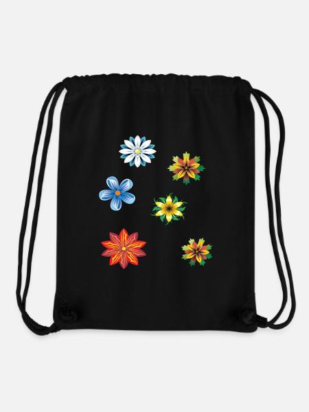 Fantasie aus Blüten - Stanley/Stella recycelter Gym Bag - Schwarz