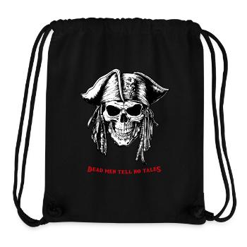 Crâne de pirate 07 2024 B Plan de travail 1 exemplaire - Sac à cordon recyclé Stanley/Stella - noir - Devant
