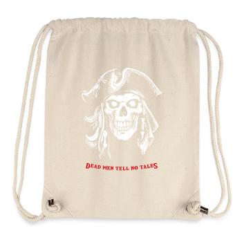 Crâne de pirate 07 2024 C Plan de travail 1 exemplaire - Sac à cordon recyclé Stanley/Stella - blanc naturel - Devant