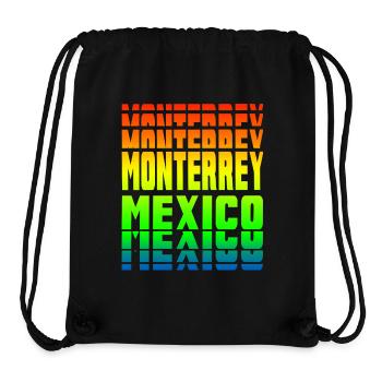 Monterrey Mexiko Regenbogen Design - Stanley/Stella recycelter Gym Bag - Schwarz - Vorne