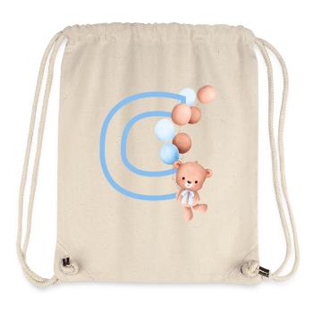 Letter c blue bear - Stanley/Stella Recycled Gym Bag - natural - Front