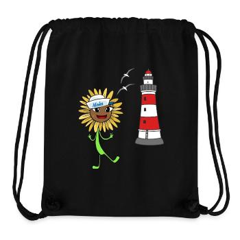 Sailor Sunflower Lighthouse Maritime Moin - Sac à cordon recyclé Stanley/Stella - noir - Devant