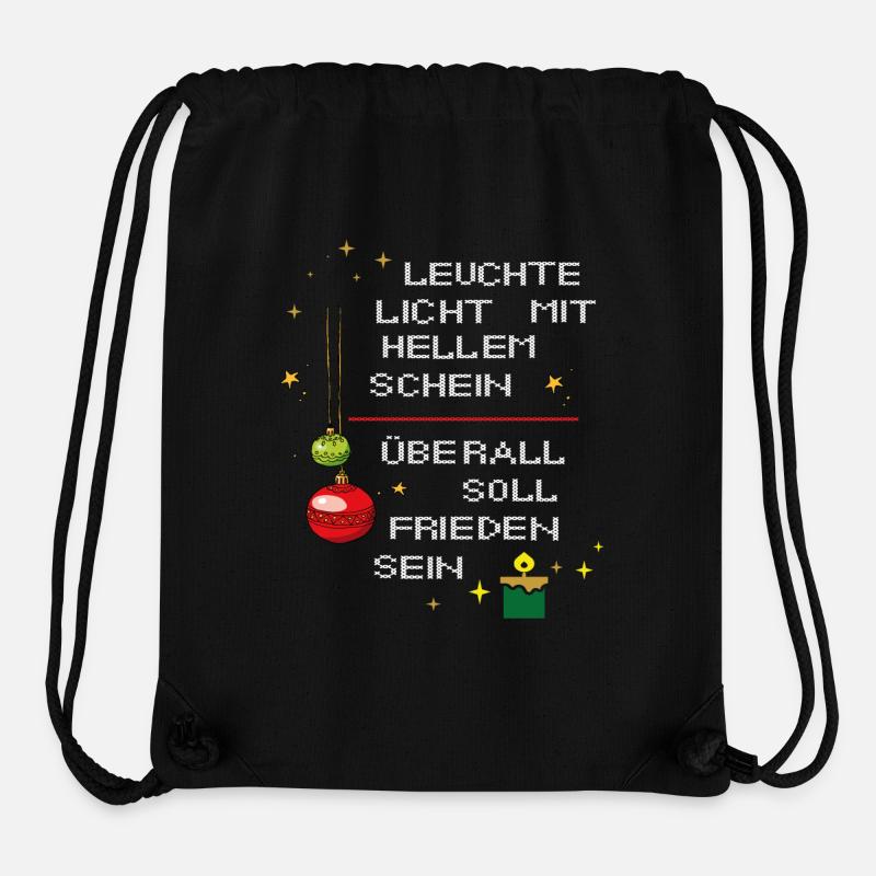 Weihnachten Christmas - Stanley/Stella recycelter Gym Bag - Schwarz
