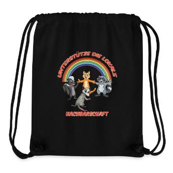 Unterstütze die lokale Nachbarschaft - Stanley/Stella recycelter Gym Bag - Schwarz - Vorne