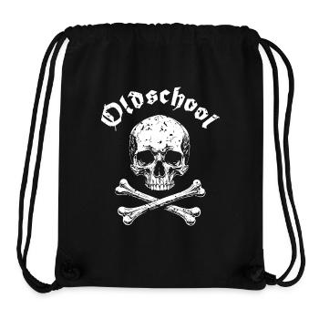 OLDSCHOOL SKULL Piraten Logo - Stanley/Stella recycelter Gym Bag - Schwarz - Vorne