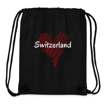 Ich liebe die Schweiz, stolze Schweizerin - Stanley/Stella recycelter Gym Bag - Schwarz - Vorne
