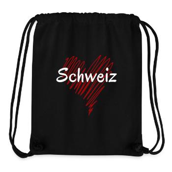 Ich liebe die Schweiz, stolze Schweizerin - Stanley/Stella recycelter Gym Bag - Schwarz - Vorne