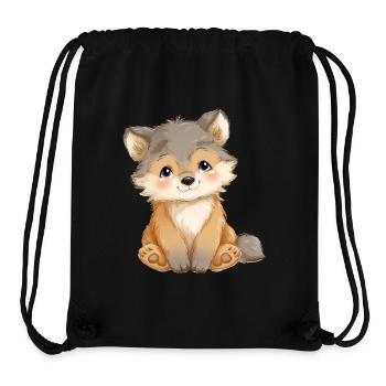 Cute Baby Wolf - Stanley/Stella Recycled Gym Bag - black - Front