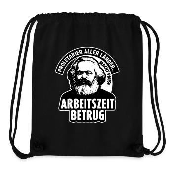 Arbeitszeitbetrug Shirt – Anti Arbeit Meme Design - Stanley/Stella recycelter Gym Bag - Schwarz - Vorne
