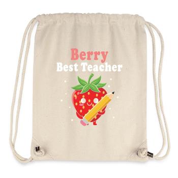 Berry Best Teacher Elementary Teacher - Stanley/Stella Recycled Gym Bag - natural - Front