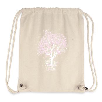 Cerisier en fleurs dans le panier - Sac à cordon recyclé Stanley/Stella - blanc naturel - Devant