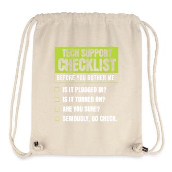 Tech Support Humor Checklist for Everyday Troubles - Stanley/Stella Recycled Gym Bag - natural - Front