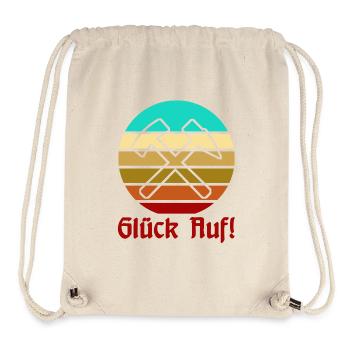Glück Auf! - Ruhrpott - Zeche - Zollverein - Stanley/Stella recycelter Gym Bag - Naturweiß - Vorne
