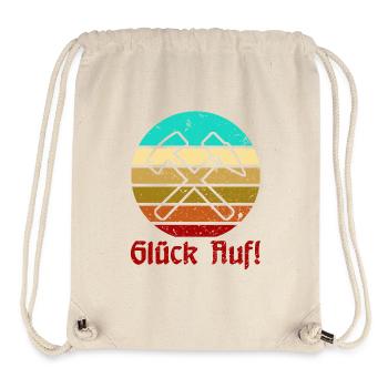 Glück Auf! - Ruhrpott - Zeche - Zollverein - Stanley/Stella recycelter Gym Bag - Naturweiß - Vorne