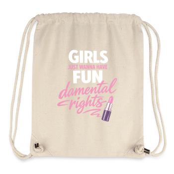Girls Just Wanna Have Fun-damental Rights - Stanley/Stella recycelter Gym Bag - Naturweiß - Vorne
