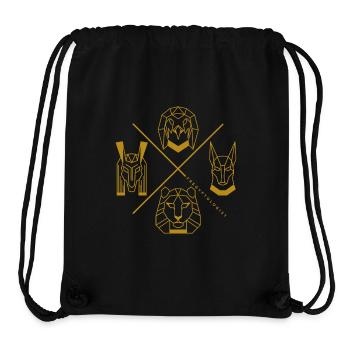 Devenez divin avec les dieux égyptiens - motif or - Sac à cordon recyclé Stanley/Stella - noir - Devant