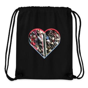 Heart Love Locks - Stanley/Stella Recycled Gym Bag - black - Front