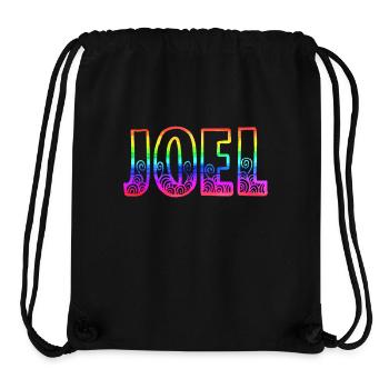 joel rs arc-en-ciel - Sac à cordon recyclé Stanley/Stella - noir - Devant