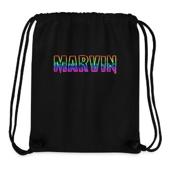 marvin rs regenbogen - Stanley/Stella recycelter Gym Bag - Schwarz - Vorne