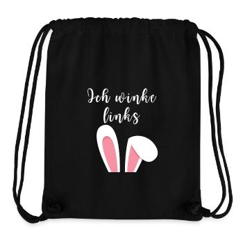 Osterhasen winken mit links - für Linkshänder - Stanley/Stella recycelter Gym Bag - Schwarz - Vorne