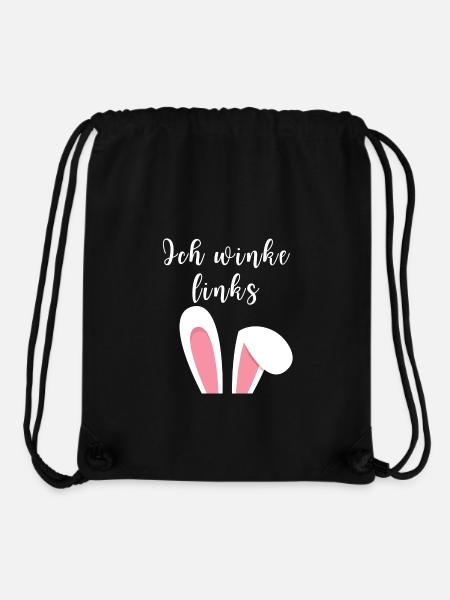 Osterhasen winken mit links - für Linkshänder - Stanley/Stella recycelter Gym Bag - Schwarz
