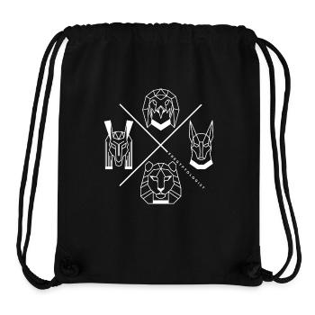 Devenez divin avec les dieux égyptiens - motif bla - Sac à cordon recyclé Stanley/Stella - noir - Devant