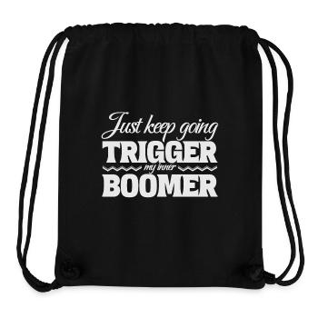 Just Keep Going, Trigger My Inner Boomer - Stanley/Stella recycelter Gym Bag - Schwarz - Vorne