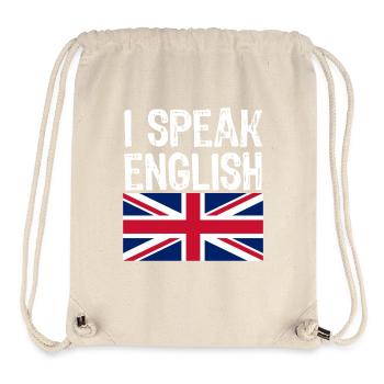 i speak ENGLISH funny gift for USA - Stanley/Stella Recycled Gym Bag - natural - Front