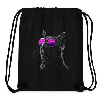 Chemise pour chat - Sac à cordon recyclé Stanley/Stella - noir - Devant