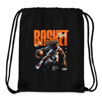 Basketball Dribbling - Stanley/Stella recycelter Gym Bag - Schwarz - Vorne
