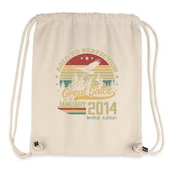 10 years Old to Perfection born: January 2014 - Stanley/Stella Recycled Gym Bag - natural - Front