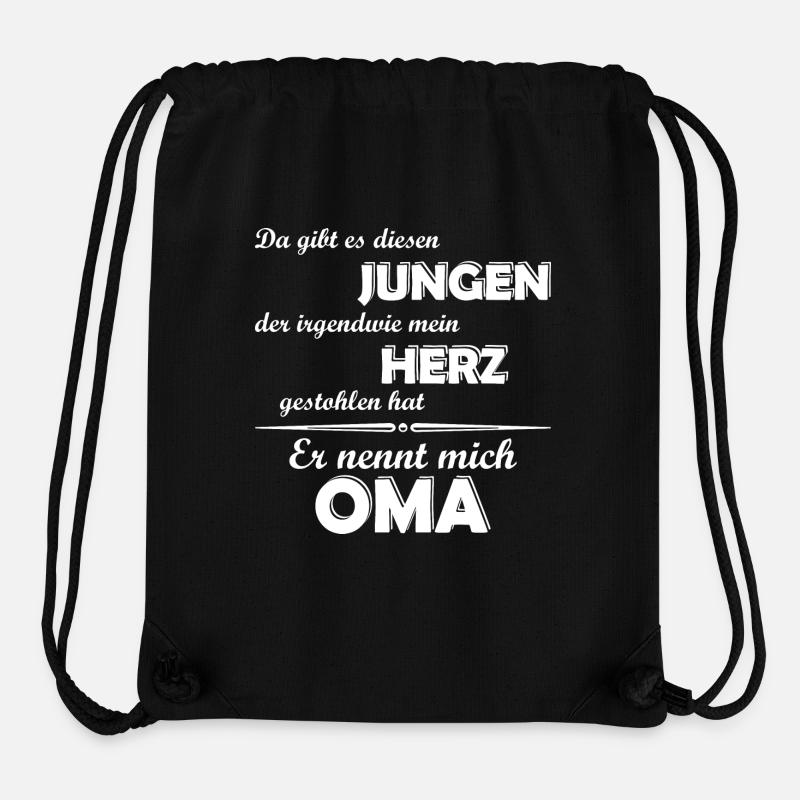 Ich liebe meinen Enkel - Oma - Stanley/Stella recycelter Gym Bag - Schwarz