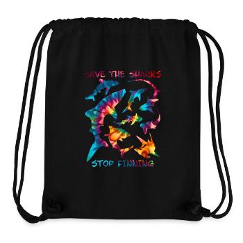 Save the Sharks Haiarten - Stanley/Stella recycelter Gym Bag - Schwarz - Vorne