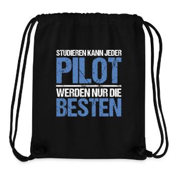 Tout le monde peut étudier - Édition Pilote - Sac à cordon recyclé Stanley/Stella - noir - Devant