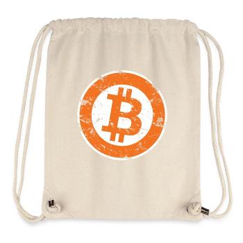 Logo Bitcoin Crypto Trader Gift Hommes Femmes & Enfants - Sac à cordon recyclé Stanley/Stella - blanc naturel - Devant