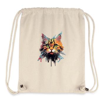 Katze - Stanley/Stella recycelter Gym Bag - Naturweiß - Vorne