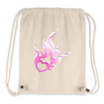 brennendes Herz - Stanley/Stella recycelter Gym Bag - Naturweiß - Vorne