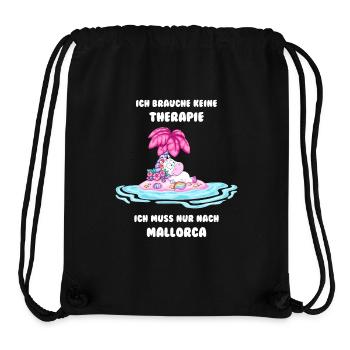 Therapie Einhorn Mallorca - Stanley/Stella recycelter Gym Bag - Schwarz - Vorne