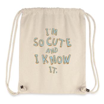I'M SO CUTE AND I KNOW IT - Stanley/Stella Recycled Gym Bag - natural - Front