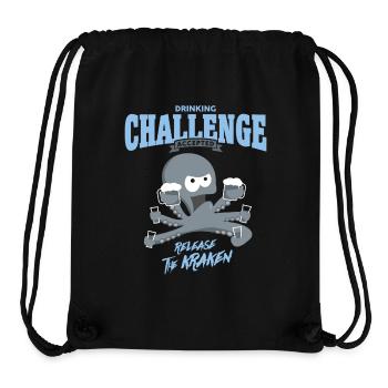 drinking challenge accepted - release the kraken - Stanley/Stella recycelter Gym Bag - Schwarz - Vorne