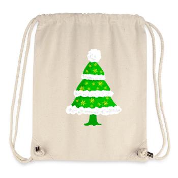 Sapin de Noël - Sac à cordon recyclé Stanley/Stella - blanc naturel - Devant