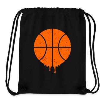 Bille de basket-ball - Sac à cordon recyclé Stanley/Stella - noir - Devant