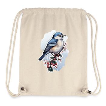 Vogel im Winter - Stanley/Stella recycelter Gym Bag - Naturweiß - Vorne