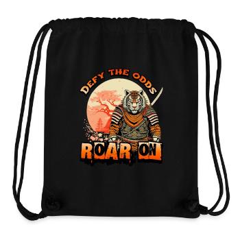 Tiger Samurai Defy The Odds Roar On - Stanley/Stella Recycled Gym Bag - black - Front